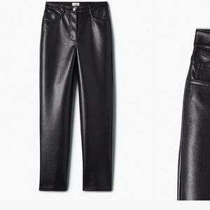 Aritzia Wilfred Melina black faux leather pant